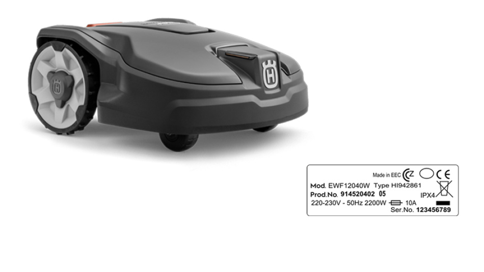 Où puis-je trouver le numéro de série, le nom du modèle et d'autres informations sur le produit pour ma tondeuse Automower® ?
