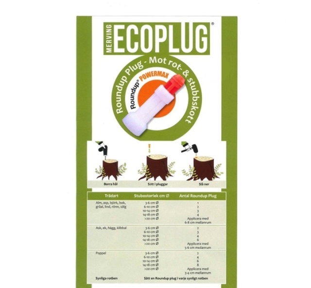 Roundupplug ECOPlug, mot rot- & stubbskott i gruppen Skog och Trädgårdsprodukter / Oljor & Smörjmedel hos Gräsklipparbutiken (010)
