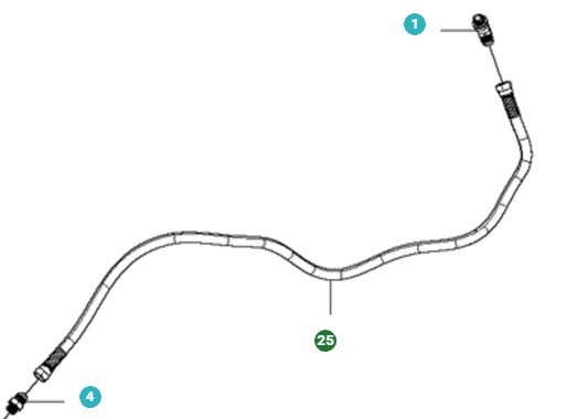 Hydraulslang, L=1250 i gruppen hos Gräsklipparbutiken (5010873-02)