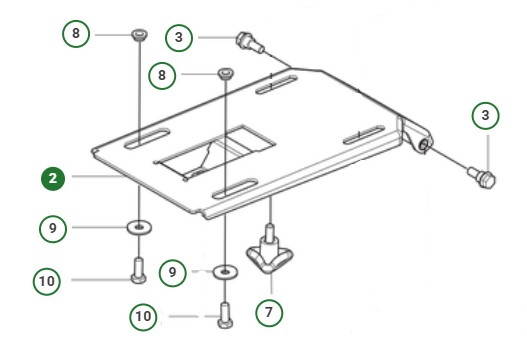 SEAT BRACKET ASSY 200-300 SERI i gruppen Reservdelar Gräsklippare / Reservdelar Husqvarna Rider / Reservdelar Rider 214TC hos Gräsklipparbutiken (5011315-06)