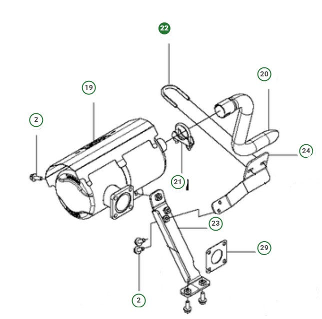 CLAMP ASSY EXHAUST ONLY STEEL i gruppen Reservdelar Gräsklippare / Reservdelar Husqvarna Rider / Reservdelar Husqvarna P525DX hos Gräsklipparbutiken (5011522-04)