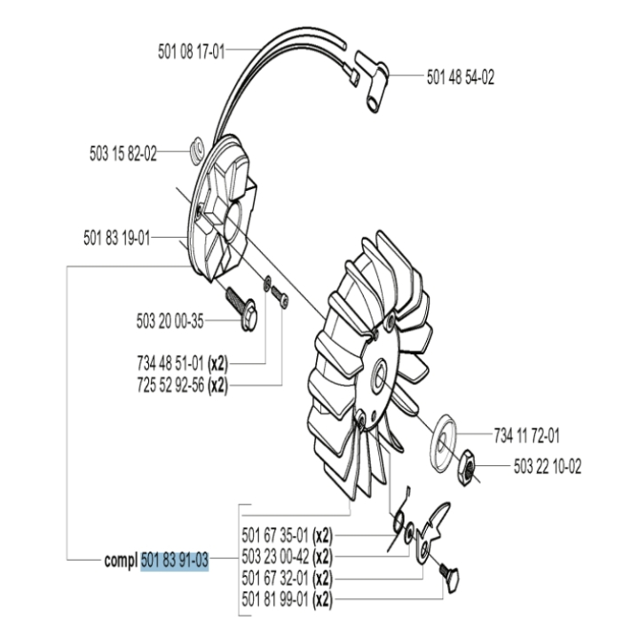Tändsystem Kpl i gruppen  hos Gräsklipparbutiken (5018391-03)