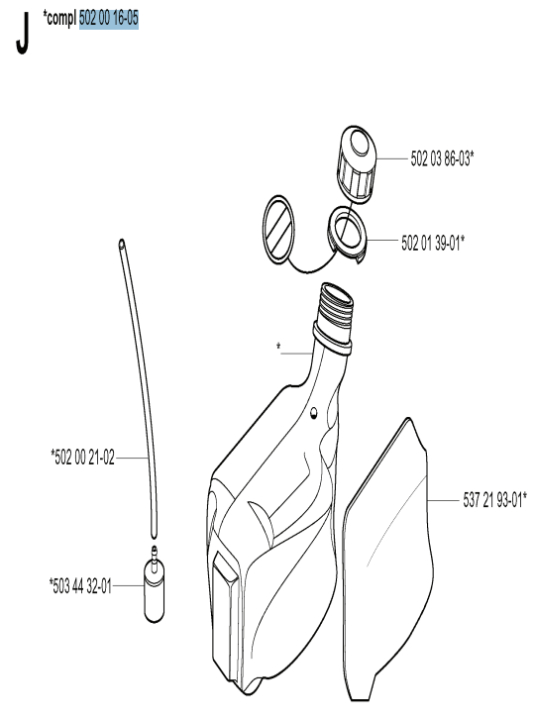 Bränsletank i gruppen hos Gräsklipparbutiken (5020016-05)