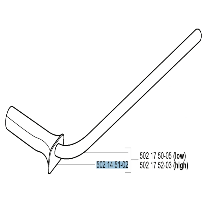 Handtag Vänster 5021451-02 i gruppen  hos Gräsklipparbutiken (5021451-02)