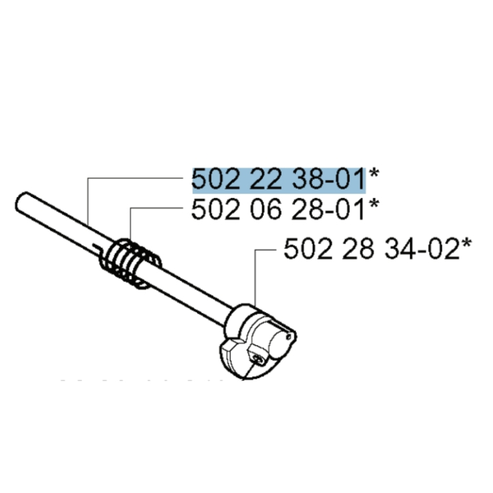 Röraxel 5022238-01 i gruppen  hos Gräsklipparbutiken (5022238-01)