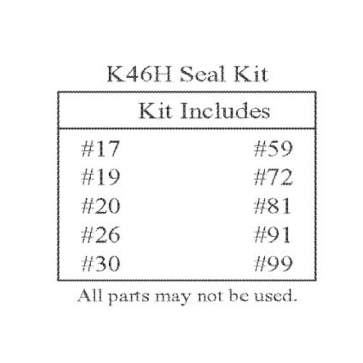 K46 & T40 Seal Kit (All Models i gruppen Reservdelar Gräsklippare / Reservdelar Husqvarna Rider / Reservdelar Rider 318X hos Gräsklipparbutiken (5024533-01)