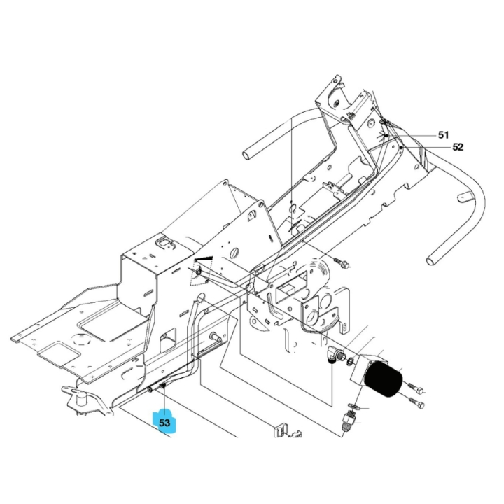 Hydraulrör i gruppen Reservdelar Gräsklippare / Reservdelar Husqvarna Rider / Reservdelar Rider 15T AWD & 15Ts AWD hos Gräsklipparbutiken (5028546-01)