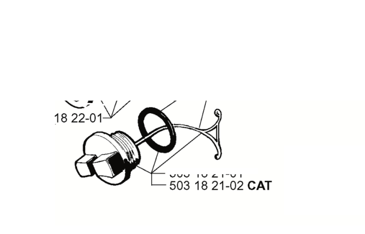Tanklock Jonsered 2054, 2055 CAT i gruppen hos Gräsklipparbutiken (5031821-02)