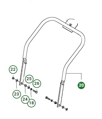 Handtag Kpl i gruppen Reservdelar Gräsklippare / Reservdelar Husqvarna Gå-Bakom Gräsklippare hos Gräsklipparbutiken (5032823-04)
