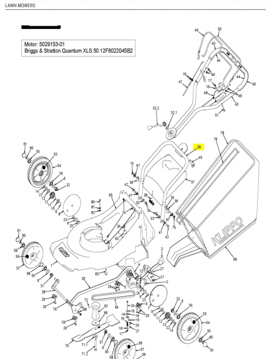 U-Htg Brilliant 03-> i gruppen Reservdelar Gräsklippare / Reservdelar Klippo / Reservdelar Klippo Brilliant S / Selfstart hos Gräsklipparbutiken (5032828-01)