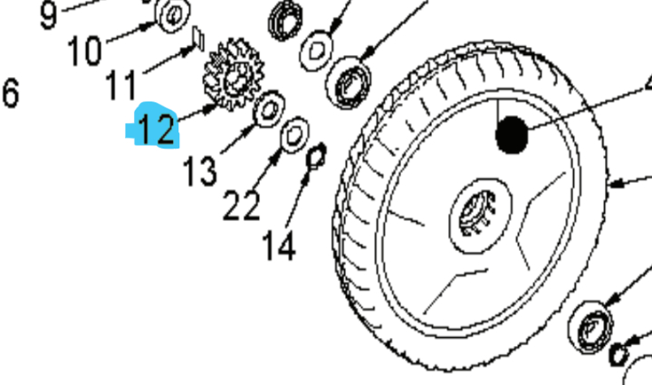 Drivkugghjul Vx Brilliant i gruppen Reservdelar Gräsklippare / Reservdelar Klippo / Reservdelar Klippo Brilliant S / Selfstart hos Gräsklipparbutiken (5033270-01)