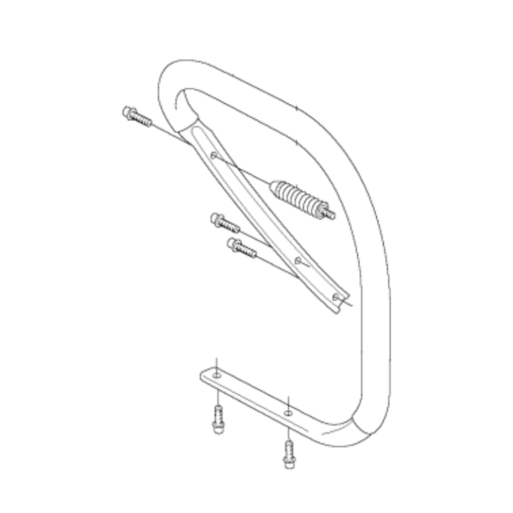 Handtag Främre Kpl 5039866-02 i gruppen hos Gräsklipparbutiken (5039866-02)
