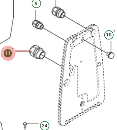 Kabelgenomföring M25X1,5 i gruppen  hos Gräsklipparbutiken (5055269-03)