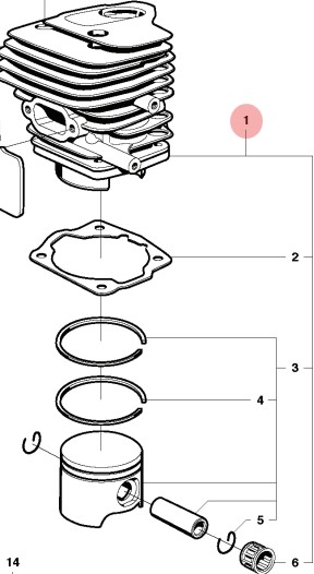 Cylinder Kpl i gruppen  hos Gräsklipparbutiken (5062437-15)