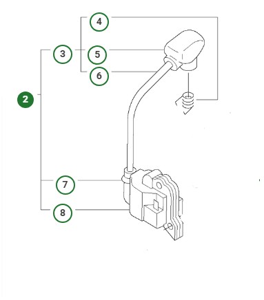 Tändmodul Jonsered BC2043, GC2053 i gruppen hos Gräsklipparbutiken (5231028-01)