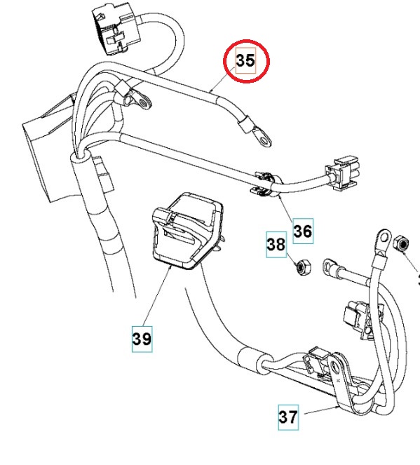 Kablage Lower - Chassis Efi Ra i gruppen  hos Gräsklipparbutiken (5293604-01)