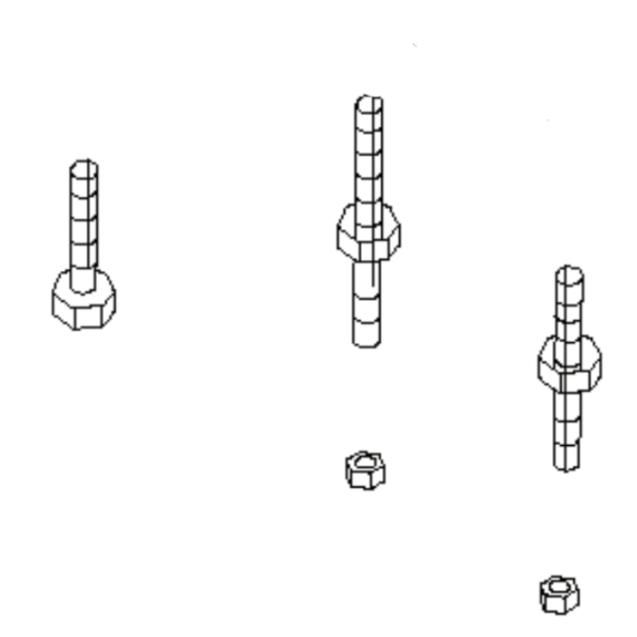 INSTALLATION KIT BOLTS AND NUT i gruppen Reservdelar Gräsklippare / Reservdelar Husqvarna Gå-Bakom Gräsklippare / Reservdelar Husqvarna LC151S hos Gräsklipparbutiken (5295951-01)
