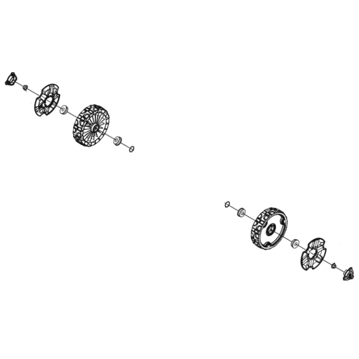 WHEEL KIT i gruppen Reservdelar Gräsklippare / Reservdelar Husqvarna Gå-Bakom Gräsklippare / Reservdelar Husqvarna LC 146S hos Gräsklipparbutiken (5311467-37)