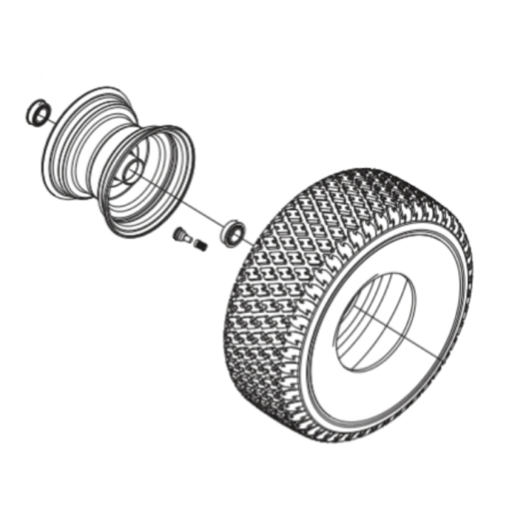 Hjulkit TS 112, TS 114, TC 215T, TC 220T, TS 112, TS 114, TS 215T, TS 217T i gruppen Reservdelar Gräsklippare / Reservdelar Husqvarna Traktorer / ➤ TS modeller / Reservdelar Husqvarna TS 114 hos Gräsklipparbutiken (5311479-41)