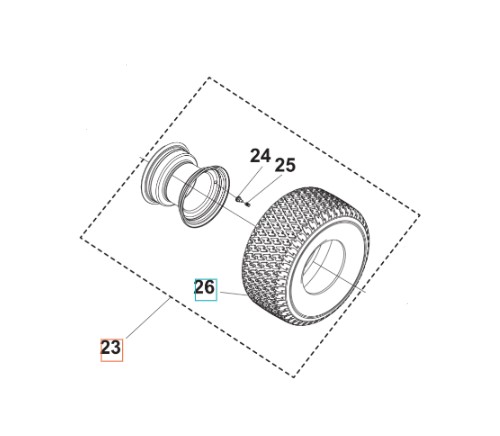 Hjulkit bak TS 112, TS 114, TC 215T, TC 220T, TS 112, TS 114, TS 215T, TS 217T i gruppen Reservdelar Gräsklippare / Reservdelar Husqvarna Trädgårdstraktorer / Reservdelar Husqvarna TS 114 hos Gräsklipparbutiken (5311479-42)