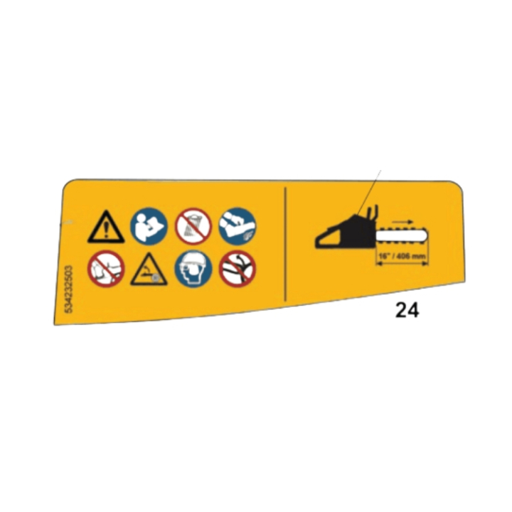 Etikett Warning 16  Bar i gruppen  hos Gräsklipparbutiken (5342325-03)