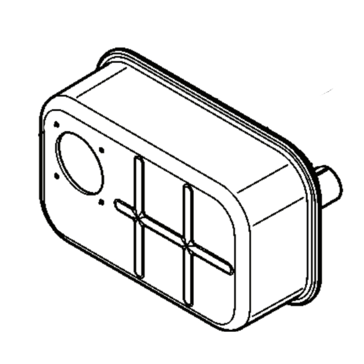 Ljuddämpare i gruppen Reservdelar Gräsklippare / Reservdelar Jonsered Åkgräsklippare / Reservdelar Jonsered FR 2216FA2 4x4 hos Gräsklipparbutiken (5354663-01)