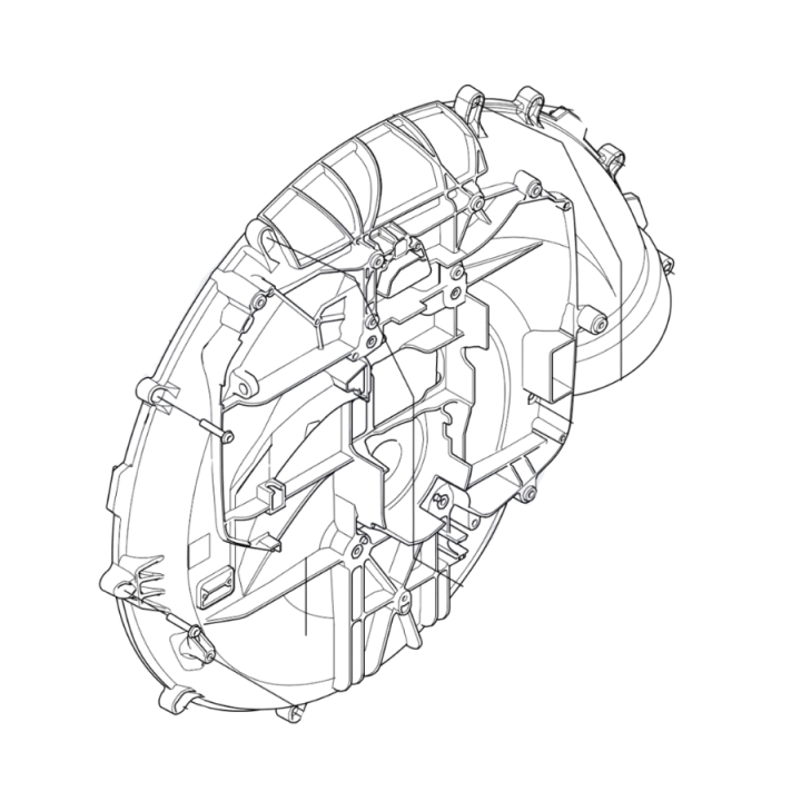 FAN HOUSING HALF ENGINE SIDE H i gruppen  hos Gräsklipparbutiken (5354670-01)