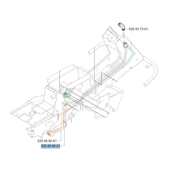 Rör i gruppen Reservdelar Gräsklippare / Reservdelar Husqvarna Rider / Reservdelar Rider Pro 18 AWD hos Gräsklipparbutiken (5354880-01)