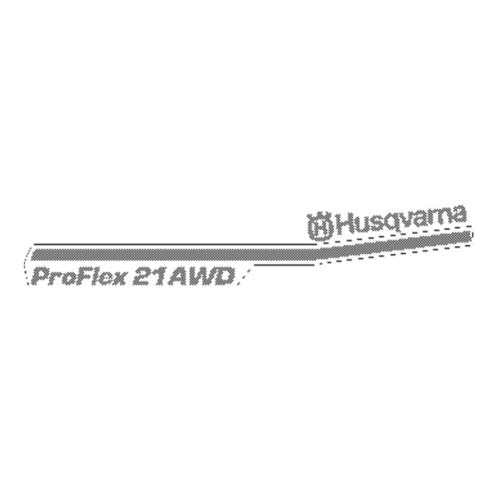 Dekal i gruppen Reservdelar Gräsklippare / Reservdelar Husqvarna Rider / Reservdelar Rider Proflex 21 AWD hos Gräsklipparbutiken (5355053-02)
