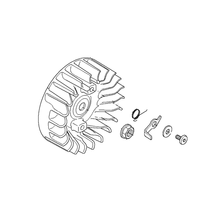 Svänghjul Husqvarna 355Rx, 355Fx, 555RXT, 555FXT, FC2255 i gruppen hos Gräsklipparbutiken (5372405-02)