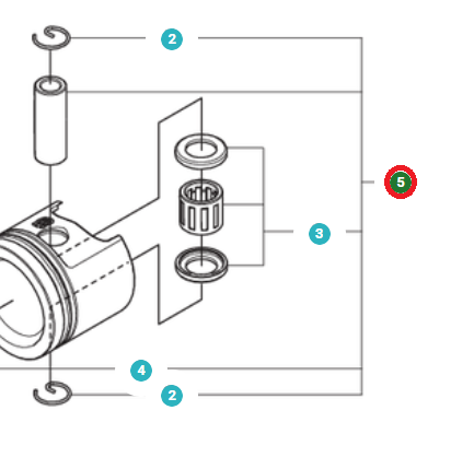 Piston Assy Diam,32 i gruppen  hos Gräsklipparbutiken (5375367-02)