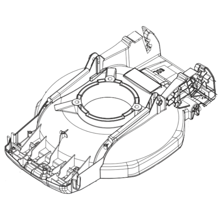 CHASSIS LB 144I i gruppen Reservdelar Gräsklippare / Reservdelar Husqvarna Gå-Bakom Gräsklippare / Reservdelar Husqvarna LB144i hos Gräsklipparbutiken (5375695-01)