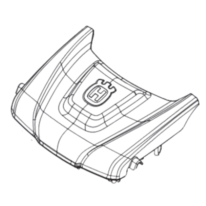 FRONT COVER WITH HUSQVARNA DEC i gruppen Reservdelar Gräsklippare / Reservdelar Husqvarna Gå-Bakom Gräsklippare / Reservdelar Husqvarna LB144i hos Gräsklipparbutiken (5375696-02)