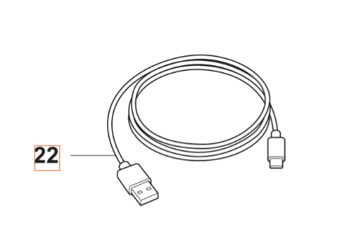 Kablage Usb-C Servicekabel i gruppen  hos Gräsklipparbutiken (5376454-01)