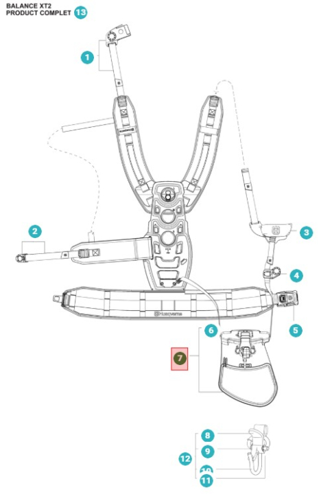 HIP PAD XT2 ASSY HIP PAD ASSY i gruppen  hos Gräsklipparbutiken (5387418-01)