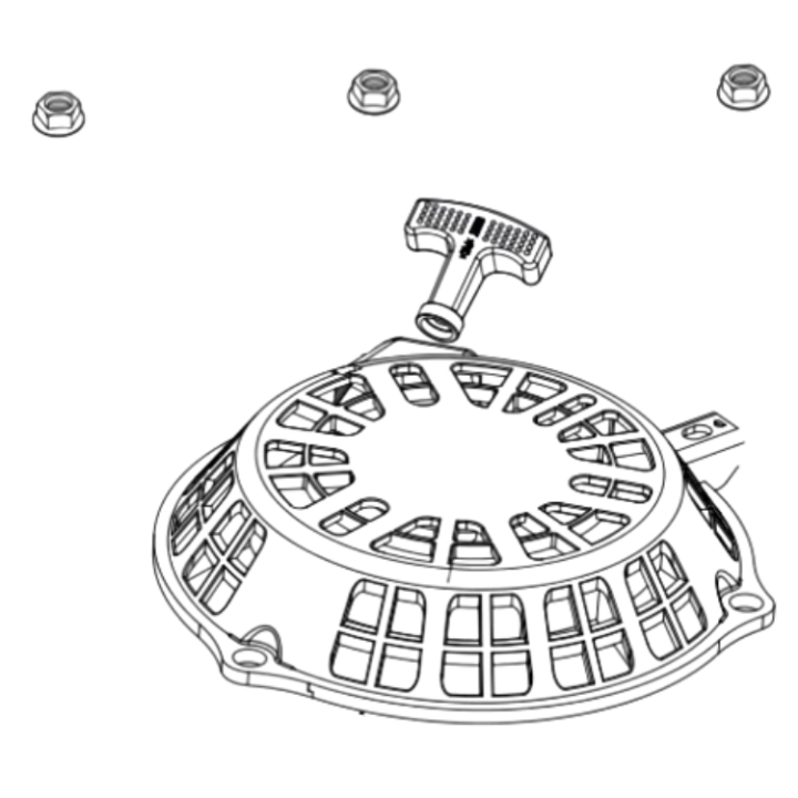 STARTER HANDLE i gruppen Reservdelar Gräsklippare / Reservdelar till Motorer / Reservdelar HS225P (970855201) hos Gräsklipparbutiken (5401059-01)