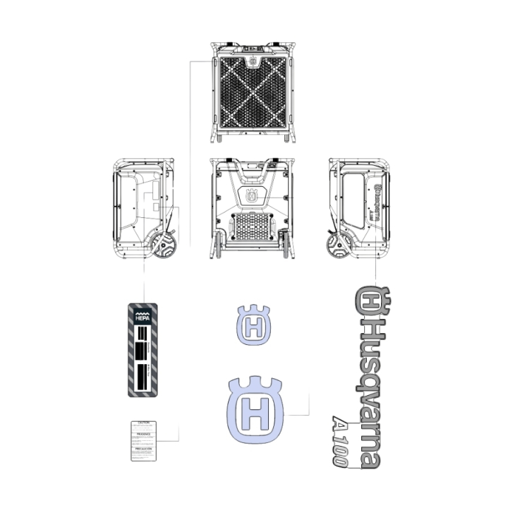 Decal kit a 100 i gruppen hos Gräsklipparbutiken (5402314-01)