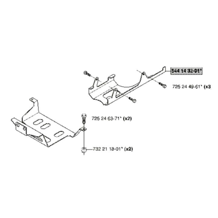 Sats Hasplåt i gruppen Reservdelar Gräsklippare / Reservdelar Husqvarna Rider / Reservdelar Rider 13 AWD hos Gräsklipparbutiken (5440693-03)