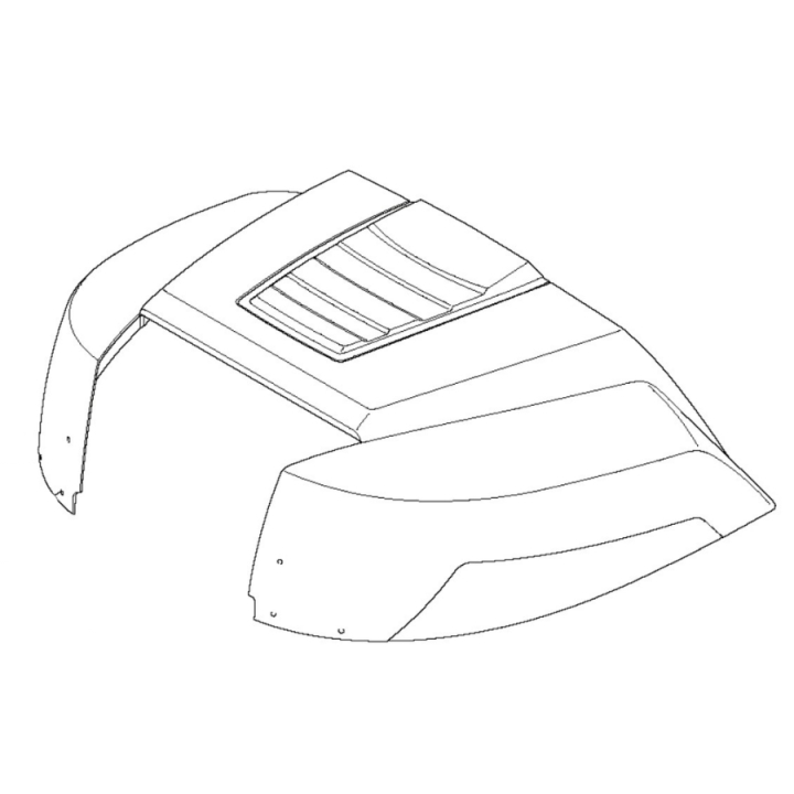 Motorkåpa Kpl i gruppen Reservdelar Gräsklippare / Reservdelar Husqvarna Rider / Reservdelar Rider 18 hos Gräsklipparbutiken (5442450-02)