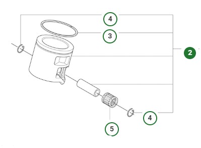 Kolv Husqvarna 560 XPG Mark II, 562 XPG Mark II i gruppen hos Gräsklipparbutiken (5461080-04)