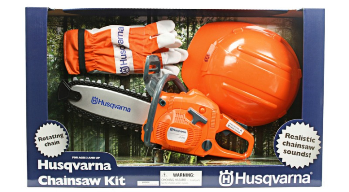 Husqvarna Skogskit för barn - motorsåg, hjälm, handskar i gruppen Skog och Trädgårdsprodukter / Husqvarna Leksaker hos Gräsklipparbutiken (5462766-01)