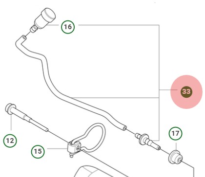BREATHER HOSE ASSY T540XP MARK i gruppen  hos Gräsklipparbutiken (5465437-01)