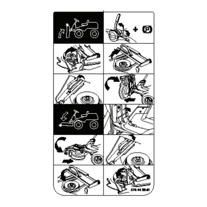 Dekal i gruppen Reservdelar Gräsklippare / Reservdelar Husqvarna Rider / Reservdelar Rider 320 AWD hos Gräsklipparbutiken (5744432-01)