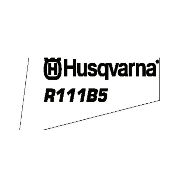 Dekal Husqvarna R111B5 i gruppen Reservdelar Gräsklippare / Reservdelar Husqvarna Rider / Reservdelar Rider 111B5 hos Gräsklipparbutiken (5752531-02)