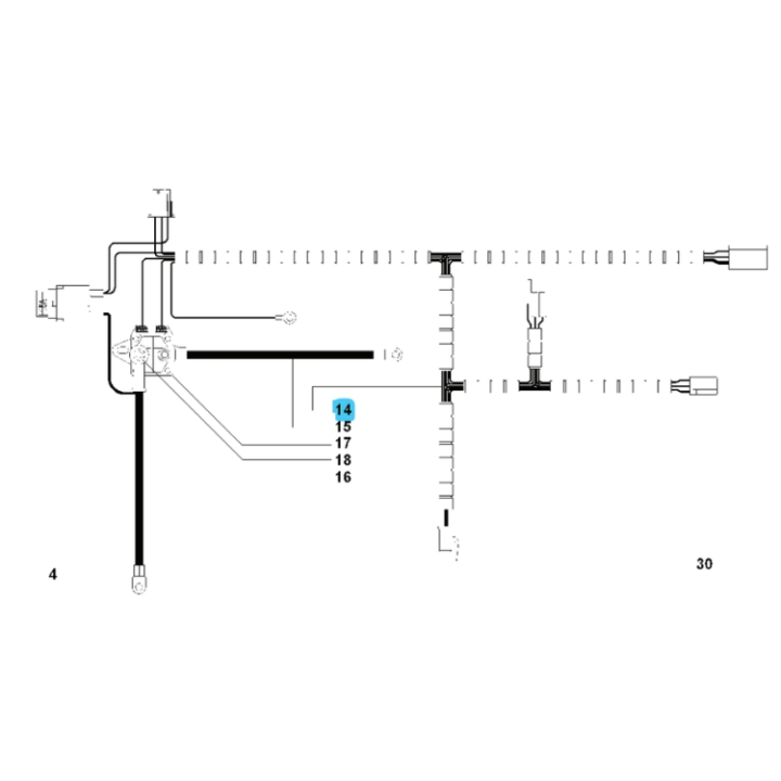 Kablage i gruppen Reservdelar Gräsklippare / Reservdelar Jonsered Åkgräsklippare / Reservdelar Jonsered FR 2218FA 4x4 hos Gräsklipparbutiken (5761853-01)