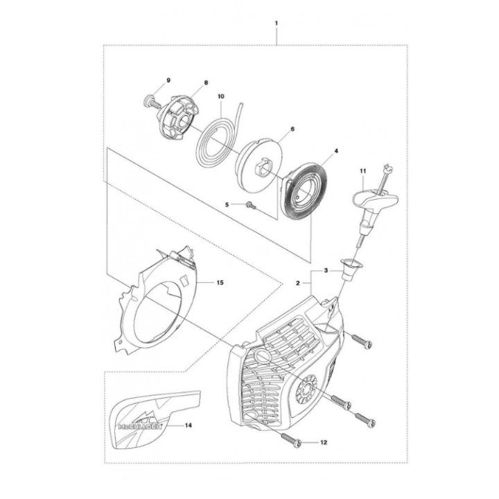 Startapparat Kpl i gruppen  hos Gräsklipparbutiken (5762742-03)