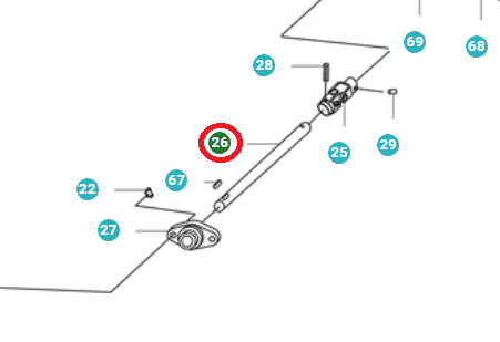 Drivaxel i gruppen hos Gräsklipparbutiken (5764895-01)