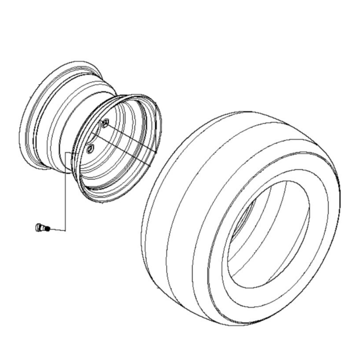 Hjul Kpl i gruppen Reservdelar Gräsklippare / Reservdelar Husqvarna Rider / Reservdelar Husqvarna P524 EFI hos Gräsklipparbutiken (5769591-01)