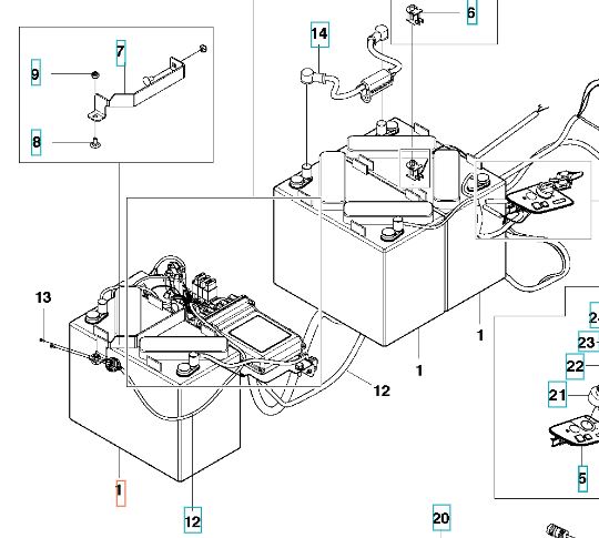Batteri till Rider Battery i gruppen  hos Gräsklipparbutiken (5781515-01)