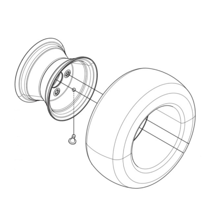 Wheel Assy i gruppen Reservdelar Gräsklippare / Reservdelar Husqvarna Rider / Reservdelar Rider 422 TS AWD hos Gräsklipparbutiken (5806303-02)